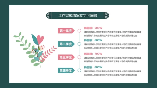 简约小清新工作总结计划PPT模板