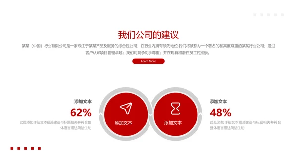 红色欧美风公司简介宣传提案商务PPT模板