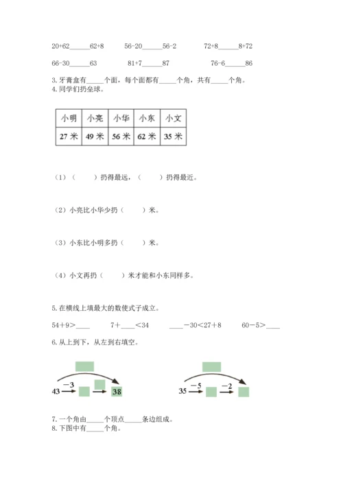 人教版二年级上册数学期中测试卷（研优卷）.docx