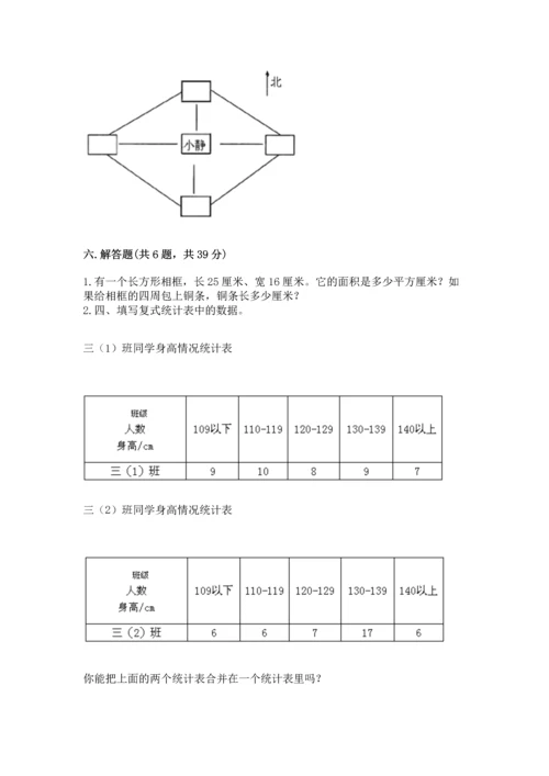 小学三年级下册数学期末测试卷（a卷）word版.docx