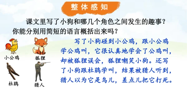 【同步课件】14.小狗学叫   课件（1课时）