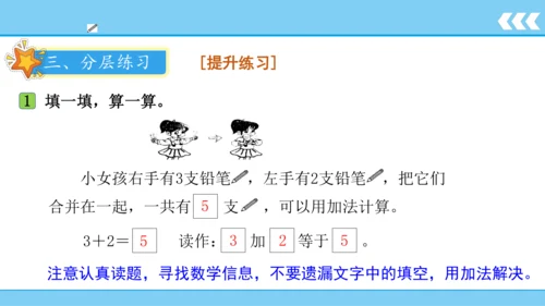 人教版数学一年级上册3 5以内数的认识和加减法第5课时 加法  课件（共21张PPT）