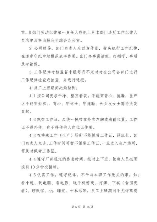 最新精编之工作纪律管理制度.docx