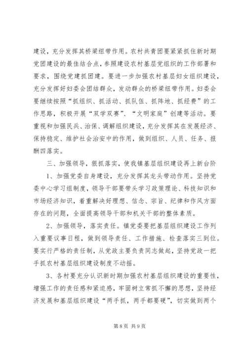 镇党委进一步加强农村组织建设的意见.docx