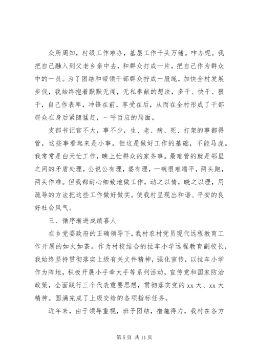 村支部书记个人评价总结.docx