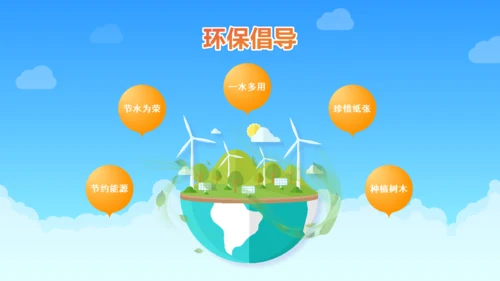 世界地球日携手建设绿色地球通用PPT模板