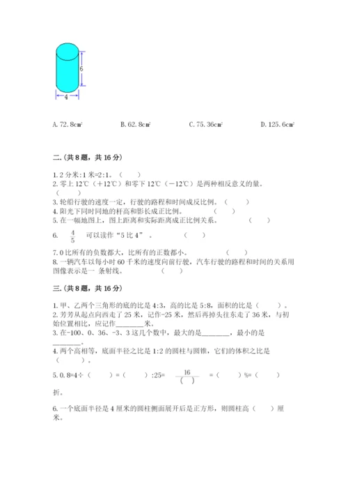 苏教版六年级数学小升初试卷【学生专用】.docx
