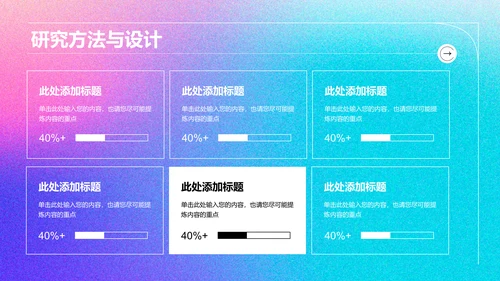 蓝粉色弥散渐变通用专业开题报告PPT演示模板