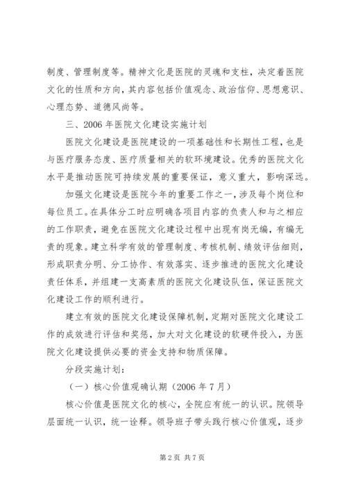 人民医院某年文化建设方案.docx