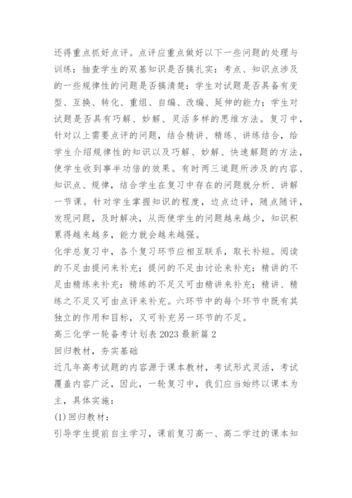 高三化学一轮备考计划表2023最新.docx