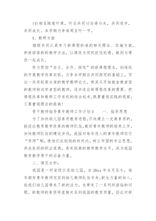 骨干教师指导青年教师工作计划.docx