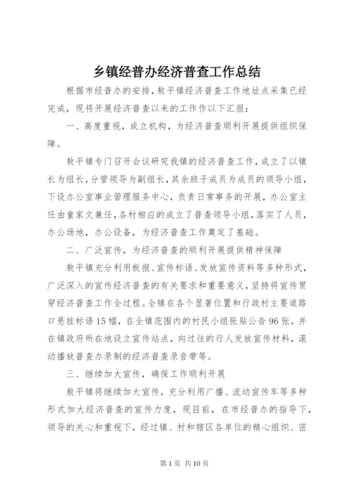 乡镇经普办经济普查工作总结 (2).docx