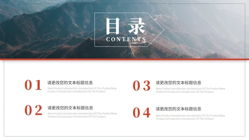 简约风线条党政宣传PPT模板
