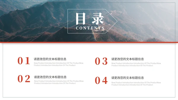 简约风线条党政宣传PPT模板