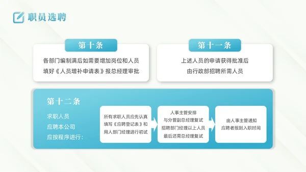 蓝色商务风商务线条人事制度培训PPT模板