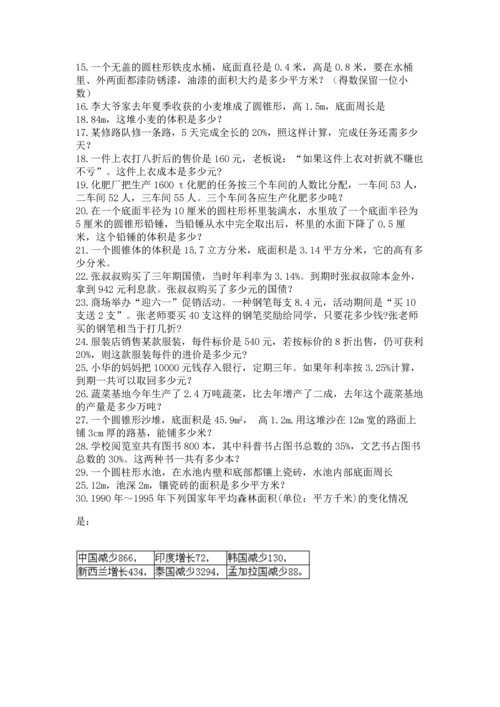 六年级小升初数学解决问题50道附答案【基础题】.docx