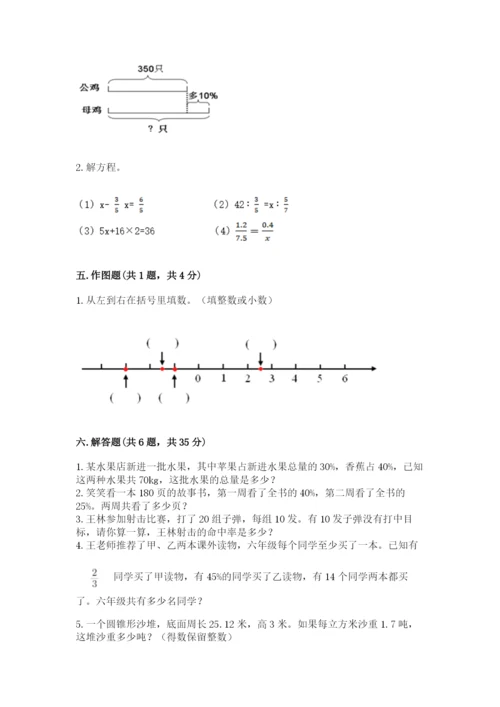 开鲁县六年级下册数学期末测试卷（基础题）.docx