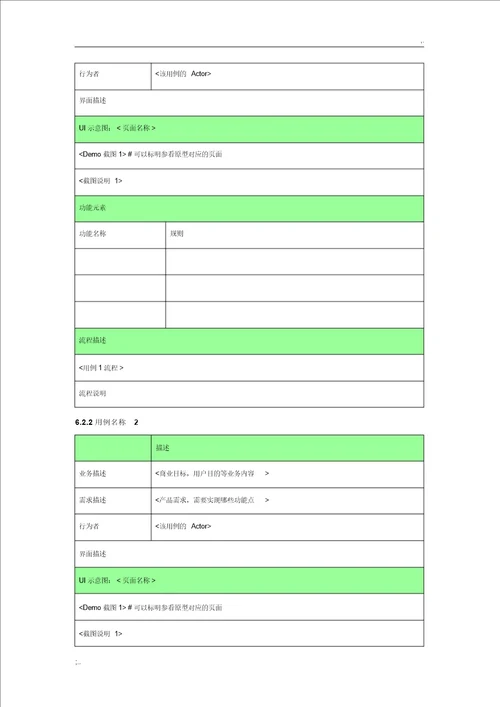 产品需求文档模板PRD