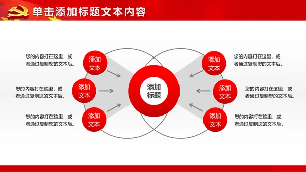 红色大气党政党员党课培训工作汇报PPT