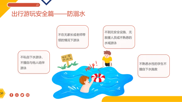卡通插画风全国中小学生安全教育日主题班会PPT模板全国中小学安全教育日