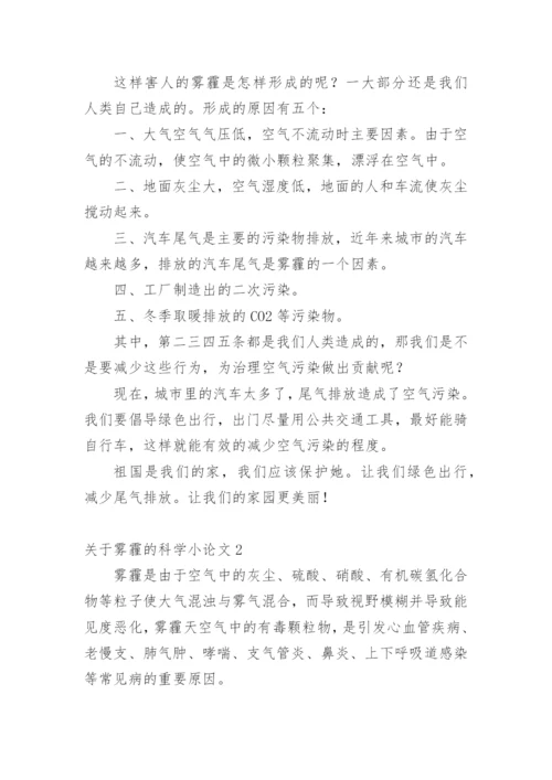 雾霾的科学小论文.docx