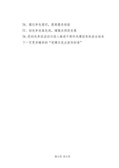 党建示范点宣传标语.docx