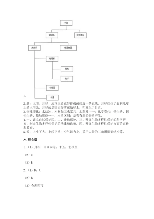 教科版六年级下册科学期末测试卷【中心小学】.docx