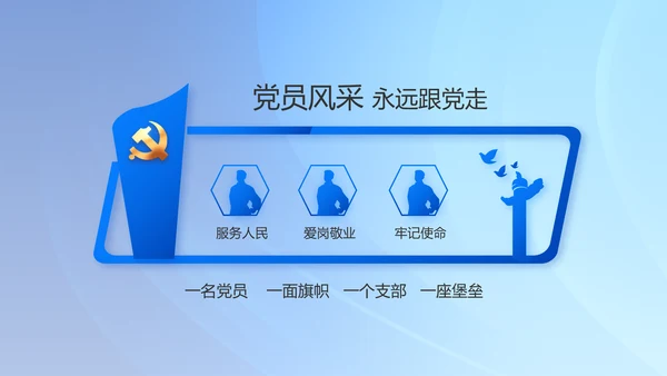 党建党支部年终工作总结汇报PPT党课
