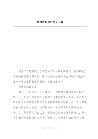 销售述职报告范文5篇.docx