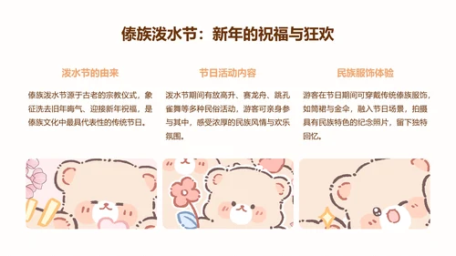 棕棕熊橙色卡通风云南旅游攻略