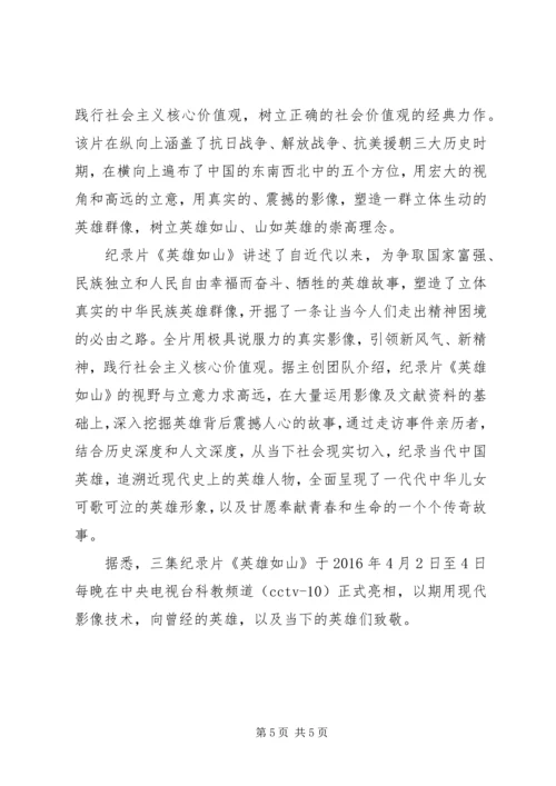 英雄如山观后感.docx