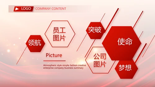 红色大气业务启动大会战略合作策划PPT模板