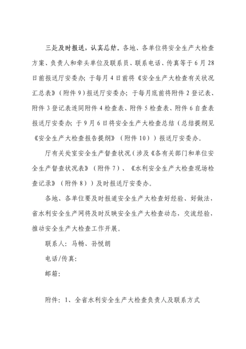 安徽省水利安全生产大检查实施专题方案.docx