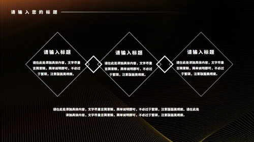 黑金色城市奢华地产项目通用PPT模板