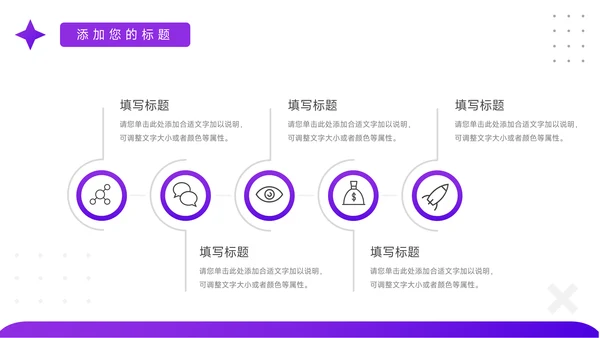 紫色渐变总结及未来展望PPT模板