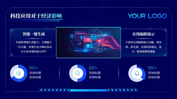 蓝色科技风未来已来科技应用202X年度科技应用年终总结PPT模板