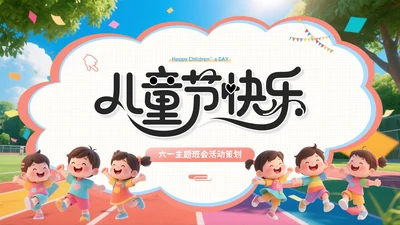 彩色系六一儿童节PPT模板