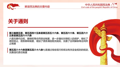 中国首部民法典解读PPT模板
