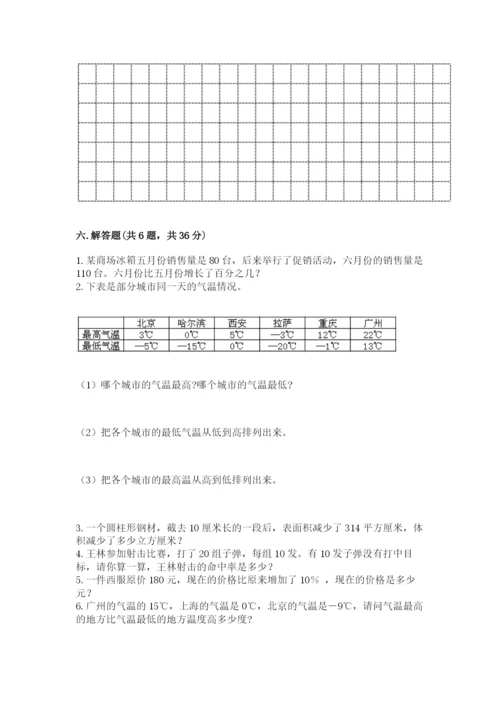 六年级下册数学期末测试卷（易错题）.docx