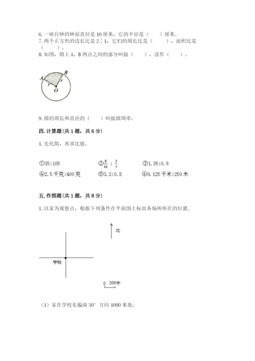 人教版六年级上册数学期末测试卷精品【满分必刷】.docx