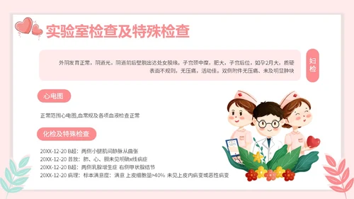 红色插画风简约风子宫肌瘤护理查房疾病护理培训PPT妇科