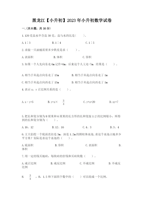 黑龙江【小升初】2023年小升初数学试卷及一套完整答案.docx
