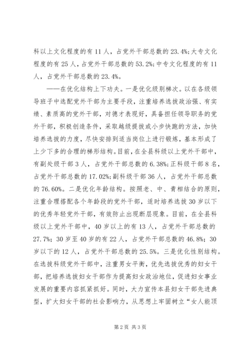 党外干部队伍建设思考.docx
