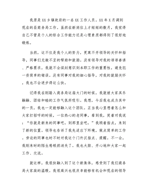 商务局个人工作总结4篇