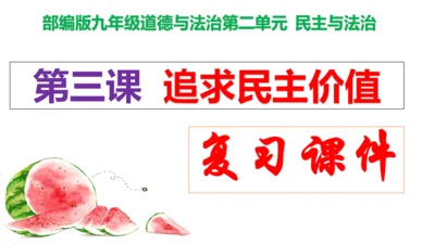 第三课追求民主价值复习课件(共26张PPT)