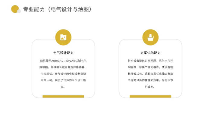 电气工程和自动化专业大学生求职个人能力综合展示职业生涯规划通用PPT模版
