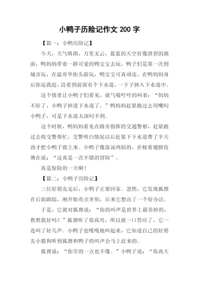 小鸭子历险记作文200字.docx