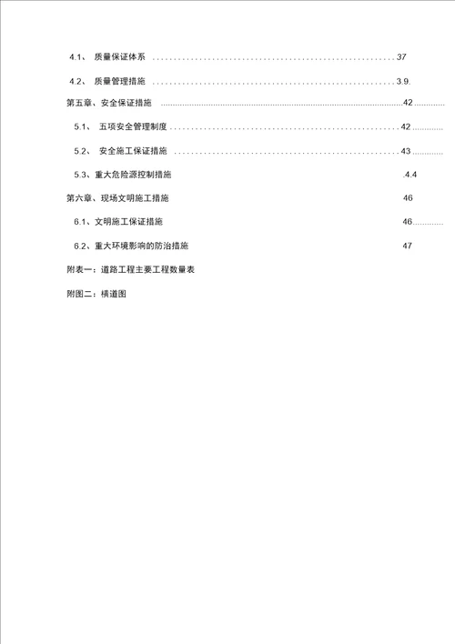 市政改建道路专项施工设计方案