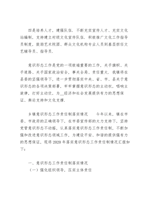 乡镇意识形态工作责任制落实情况.docx