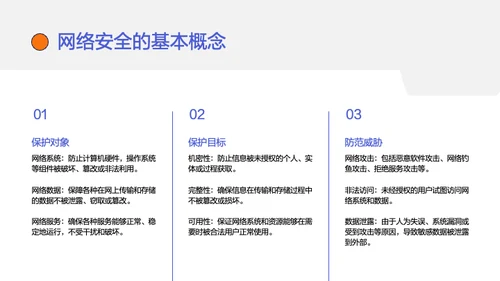 糖果色清新简约网络安全教育培训PPT模板